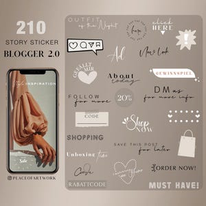 210+ Instagram Story Stickers blogger influencer small business Office Shop Storysticker clipart digital Stickers png