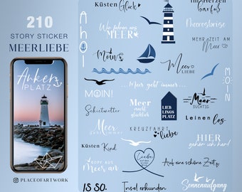 210+ Instagram Story Sticker Meerliebe Meer Kreuzfahrt Urlaub travel Fernweh Strand Sommer deutsch clipart Stickers reisen png