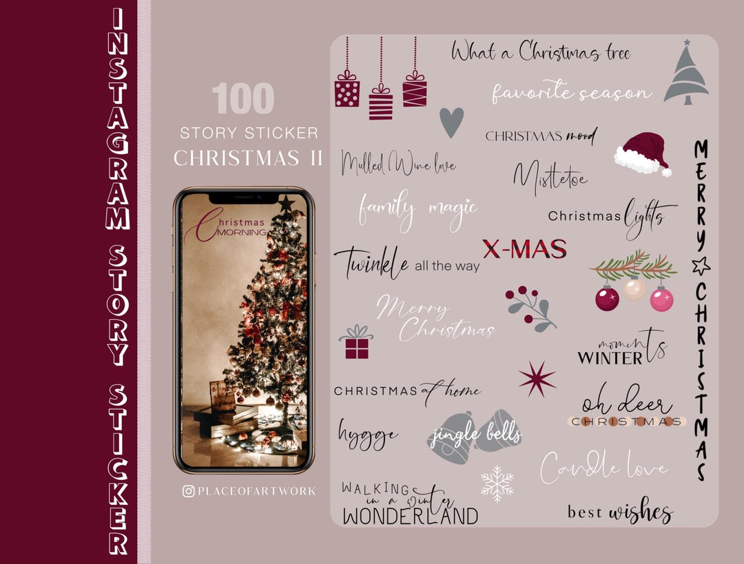 100+ Instagram Story Stickers Christmas Advent Winter Xmas Wallpaper ...