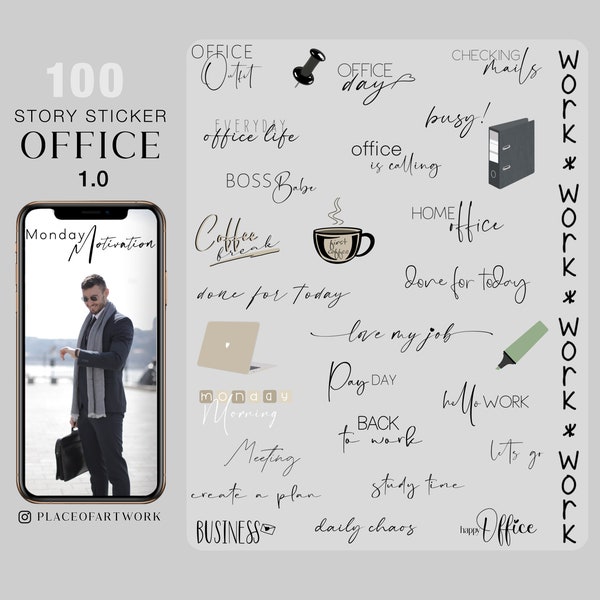 100+ Instagram Story Sticker Work Planner Business Office study school english Storysticker digital png Clipart