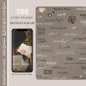 Mais de 200 livros de adesivos de histórias do Instagram Bücher bookstagram booklover Papel de parede básico png clipart digital