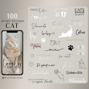 100+ Instagram Story Sticker CAT cat catmom Pets puppy love family Storysticker cats Katzen Haustier png