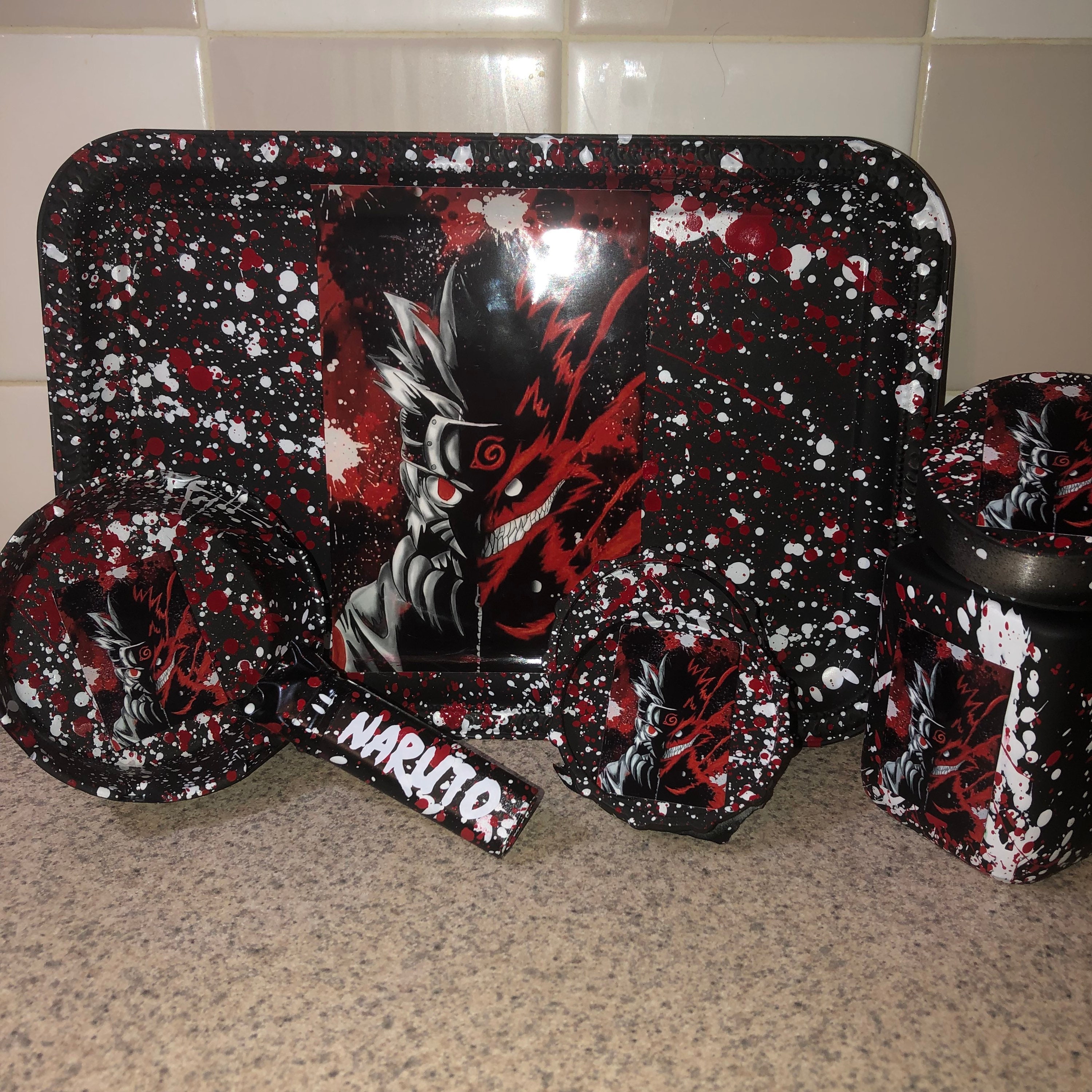 Dark Naruto Rolling Tray Set Etsy