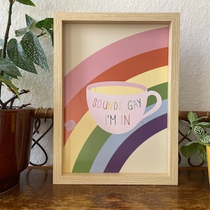 Impresión del orgullo queer LGTBQIA+: suena gay, estoy dentro