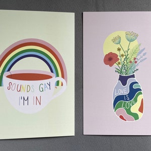 2 Postkarten im Set "Queer Love" - Pride