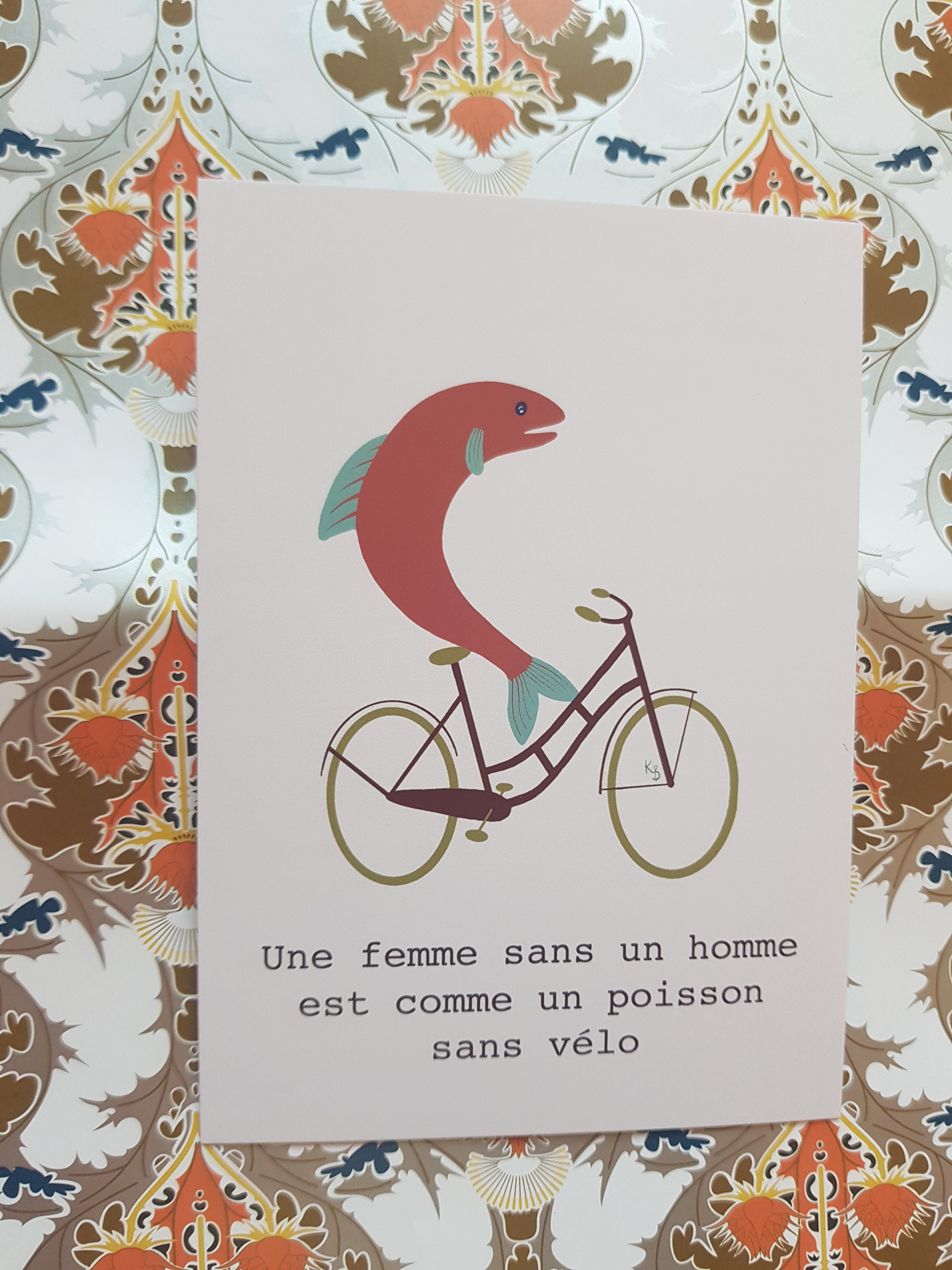 Frau Ohne Mann Ist Wie Ein Fisch Ohne Fahrrad Feministische Postkarte Eine Frau ohne Mann ist wie ein Fisch ohne