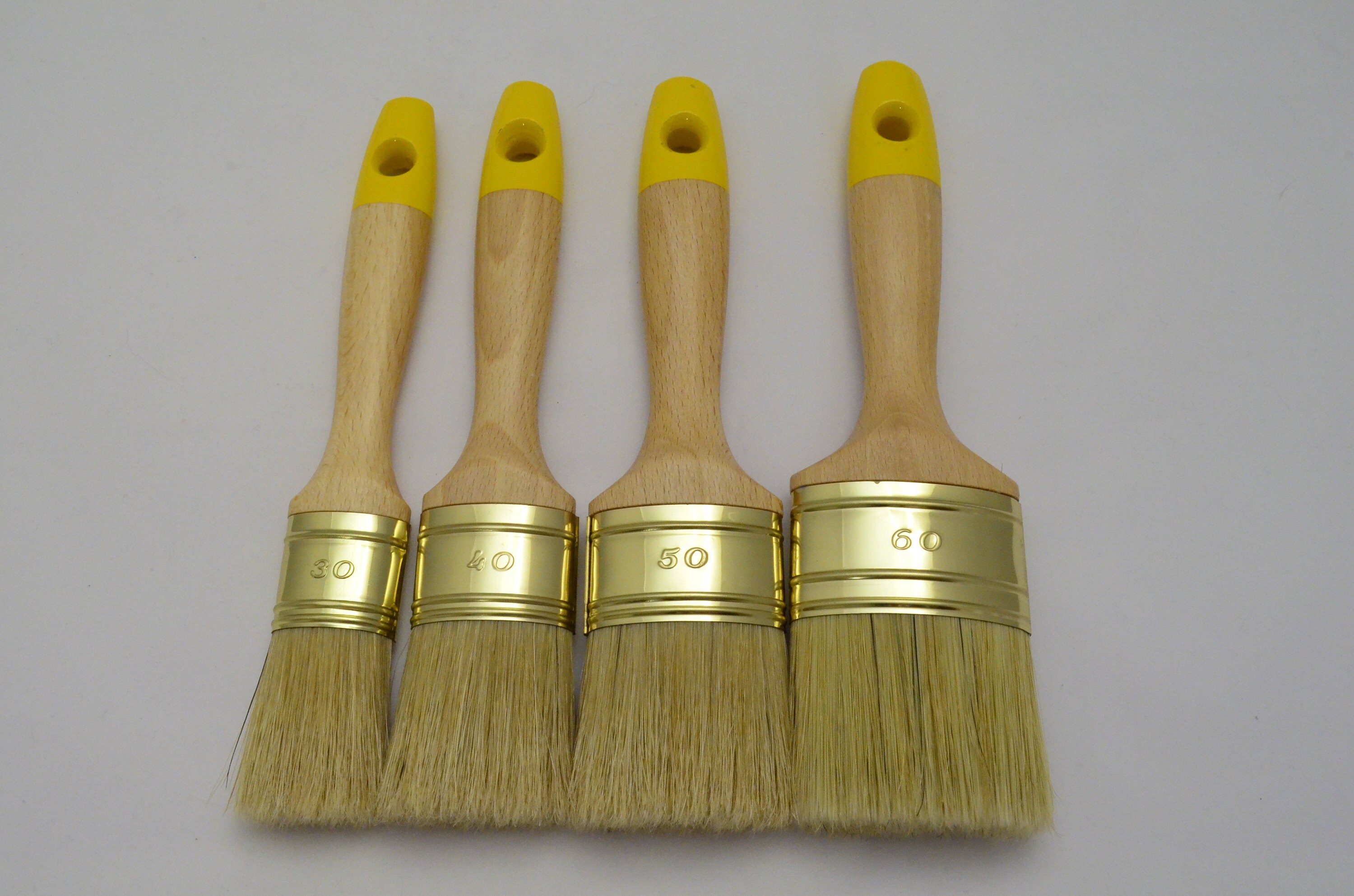 100 Natural Pure Bristle Oval Paint Brush Set of 4 60 50 40 Etsy