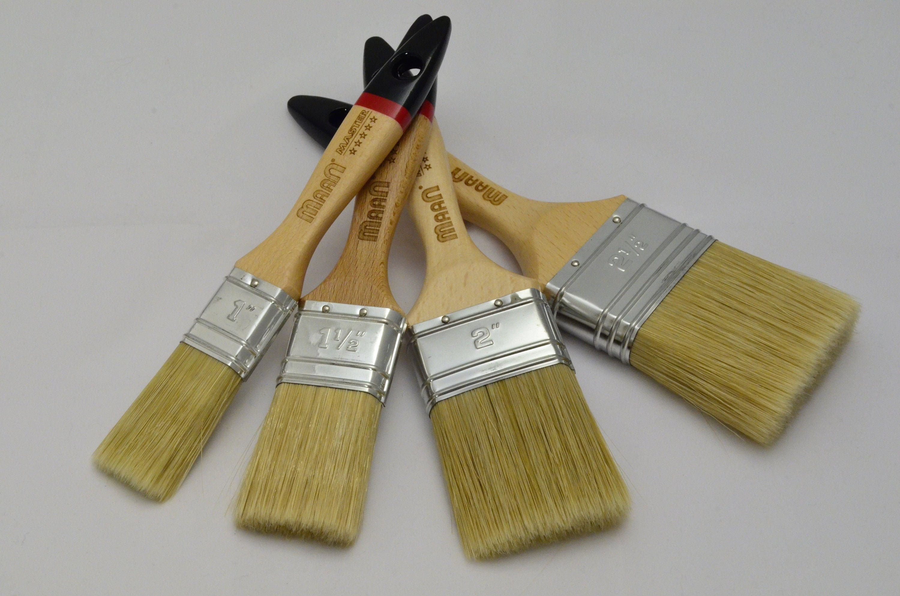 55 40 30 Paint Brush Set of Three. Shabby Chic Chalk Paint. Pure Bristle  Mix Round Paint Brushes. Furniture Renovation. Waxing. 