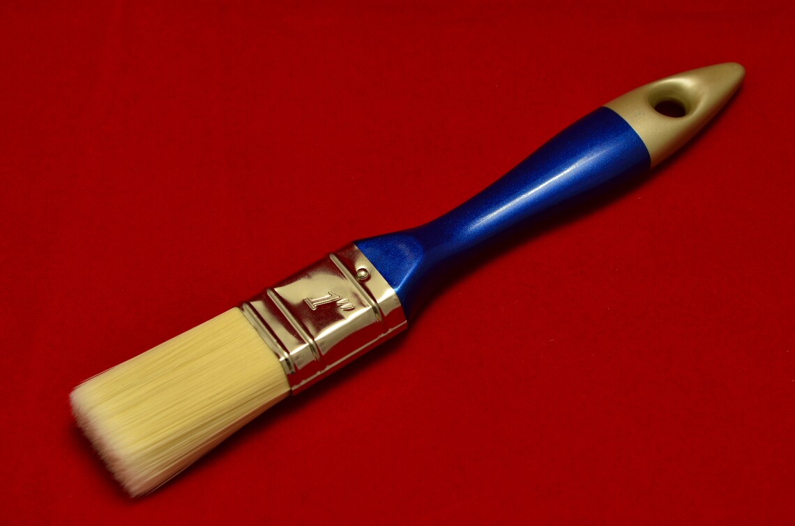 Set of 4 Synthetic Bristle Paint Brushes. Fine Split End Bristles