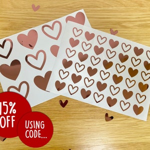 288 Rainbow Holographic Sparkle Heart Valentine Stickers! ~ tiny ~ 0.25  Inch