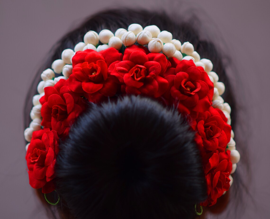 Handmade customized artificial floral hair bun artificial Etsy