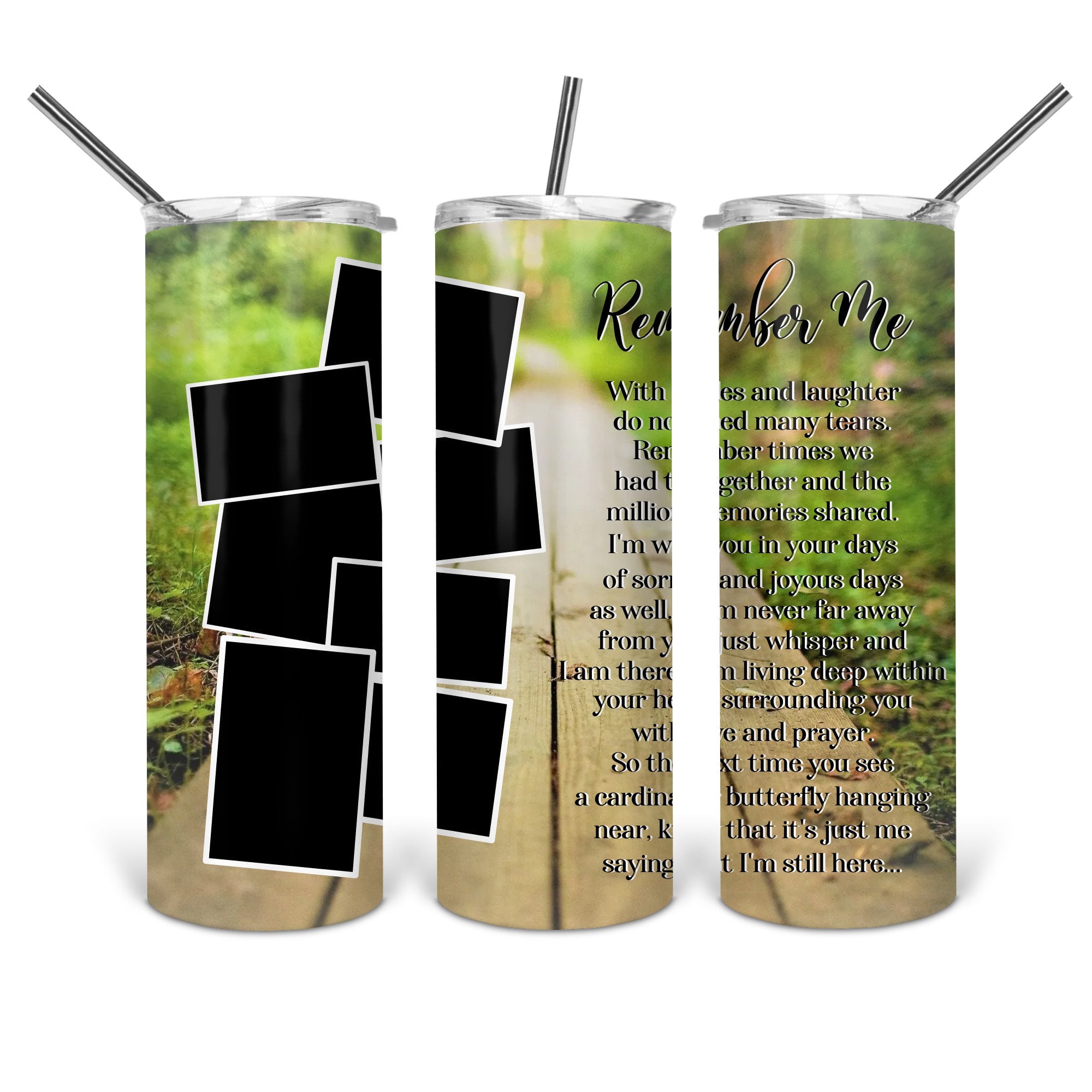 In Memory of - Remember Me  20oz SkinnyTumbler Template, Sublimation,…