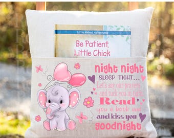 Oreiller de poche fille éléphant : PNG, sublimation numérique (téléchargement numérique)