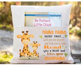 Giraffe Night Night Pocket Pillow - Sublimation PNG