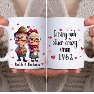 Altes Paar - Valentinstag / Jahrestag - Fahren jede andere verrückt seit - Tasse, 20 Unzen Becher png - Sublimation, Clipart, Wasserschiebefolie, png