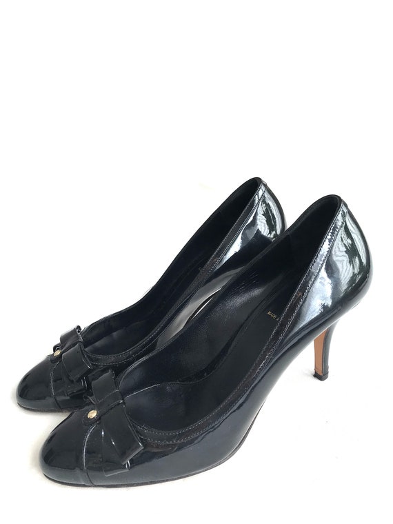 Vintage Fendi high heels pumps patent leather siz… - image 3