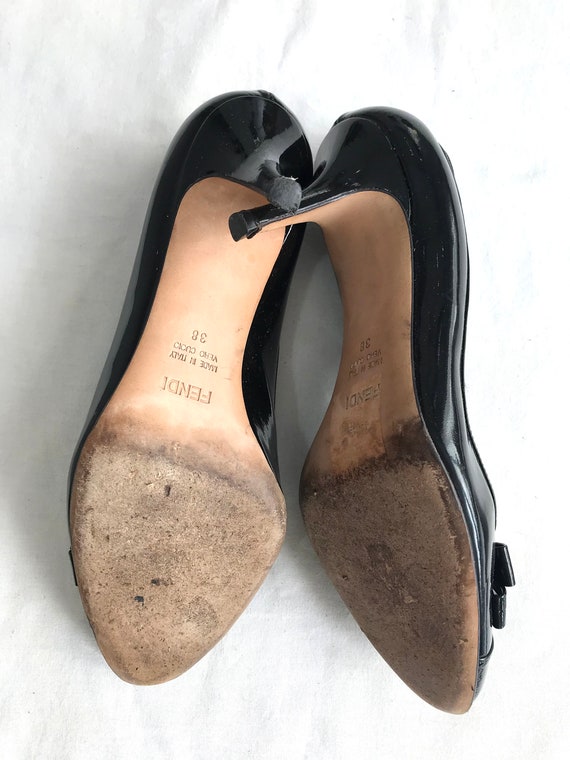 Vintage Fendi high heels pumps patent leather siz… - image 6