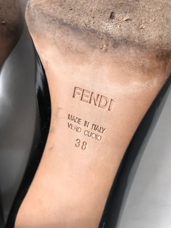 Vintage Fendi high heels pumps patent leather siz… - image 7