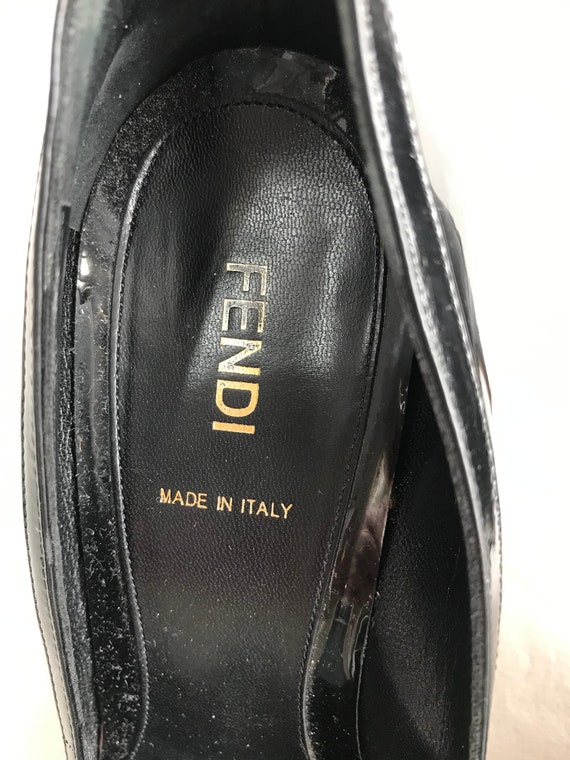 Vintage Fendi high heels pumps patent leather siz… - image 5