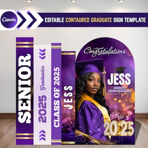 Graduation Backdrop: Editable Canva Template (Digital Download)