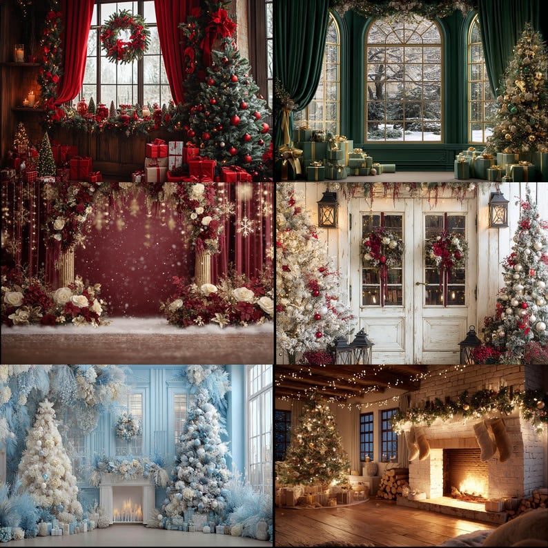 500 Christmas Backdrops: Festive Holiday Photography, Photoshop PNG ...