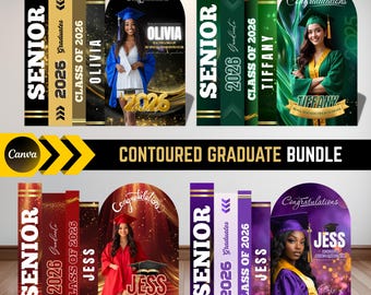 Custom Graduation Decor: Editable Canva Templates (Digital Download)