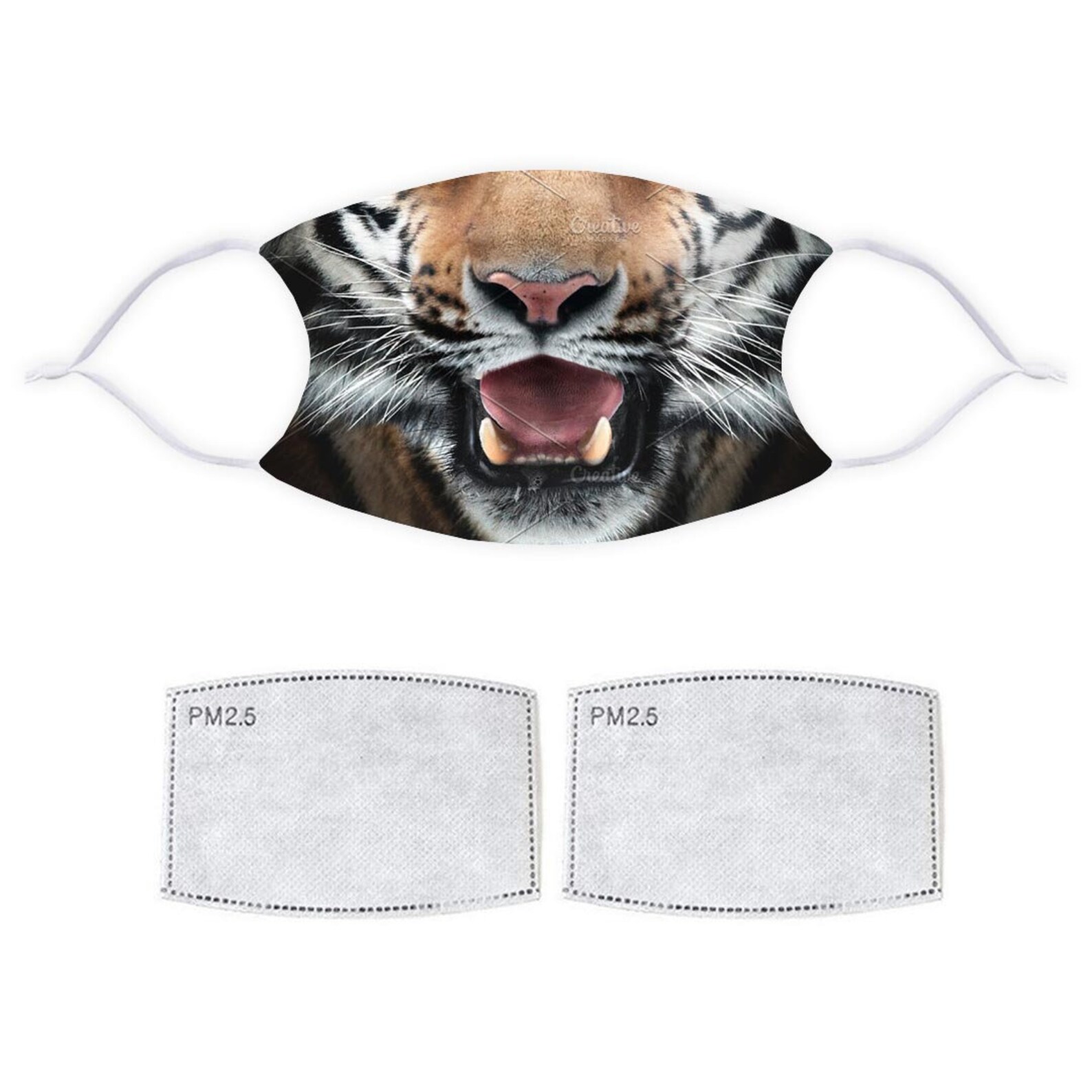 Tiger Face Mask Design Beautiful Fashionable Design Face Mask Etsy
