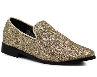 gold sparkly dress shoes