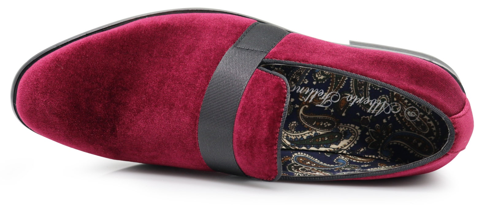 burgundy tuxedo shoes