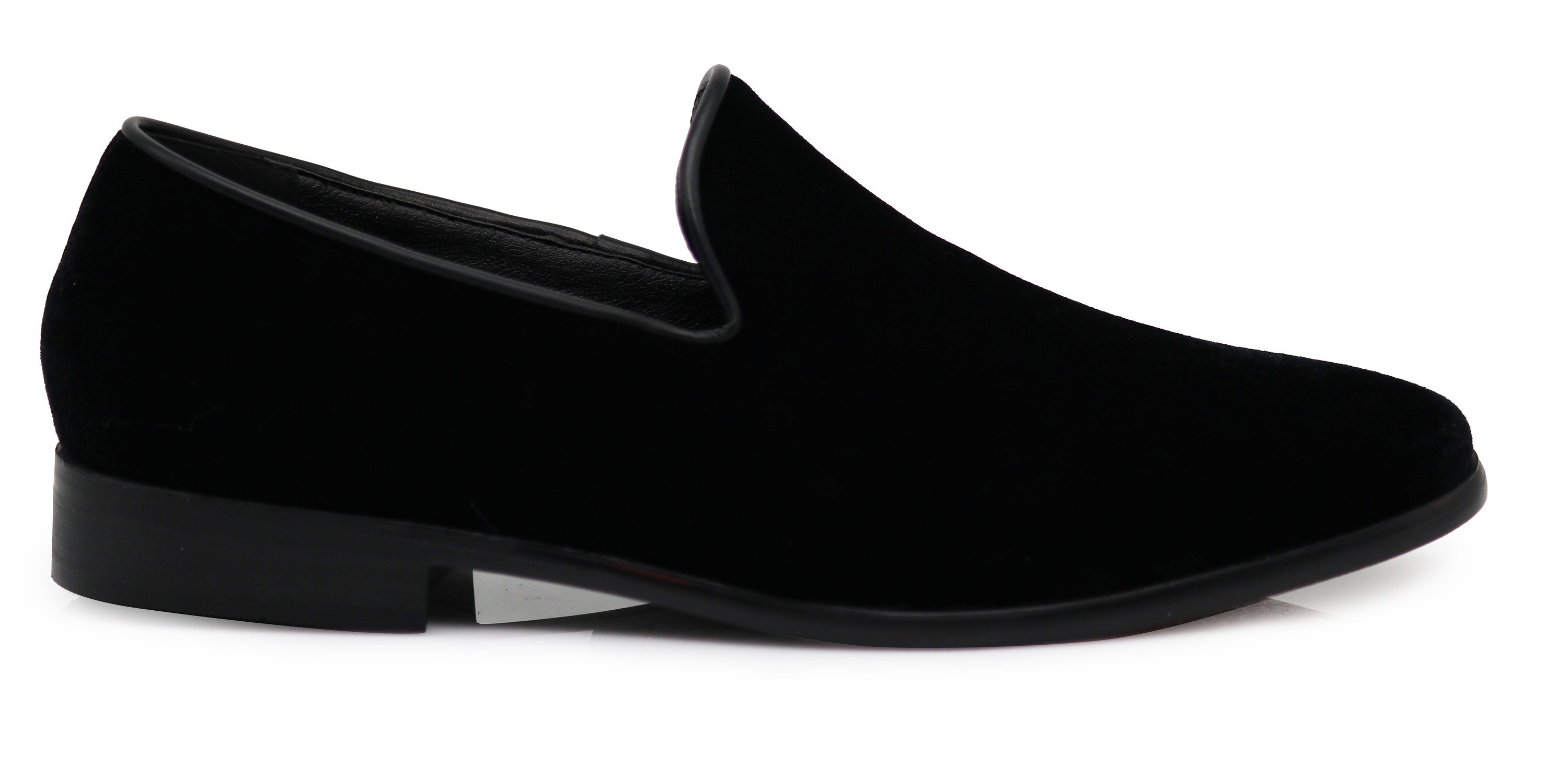 suede loafers with tuxedo