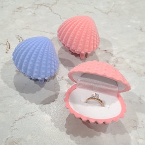 Clam Shell Ring Box | Gift Box |  Jewelry Box | Proposal Box | Ring Box | Earring Box