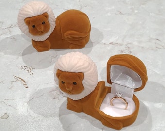Lion Ring Box | Gift Box |  Jewelry Box | Proposal Box | Ring Box | Earring Box