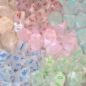 Arctic Series Dice Set | 7 Polyhedral Dice | Dungeons and Dragons | DND | Role Playing Dice | RPG | d20 | Critical Role | D&D Dice