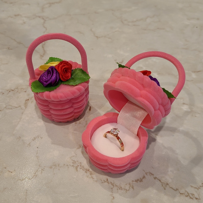 Flower Basket Ring Box Gift Box Jewelry Box Proposal Box Etsy