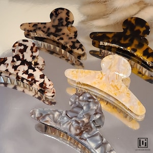 French Hair Claw Large Tortoise Shell Acetate Jaw Clip