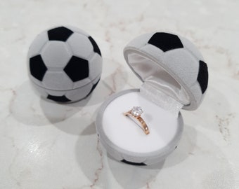 Soccer Ball Ring Box | Gift Box |  Jewelry Box | Proposal Box | Ring Box | Earring Box