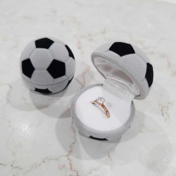 Soccer Ball Ring Box | Gift Box |  Jewelry Box | Proposal Box | Ring Box | Earring Box