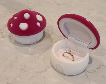 Mushroom Ring Box | Gift Box |  Jewelry Box | Proposal Box | Ring Box | Earring Box