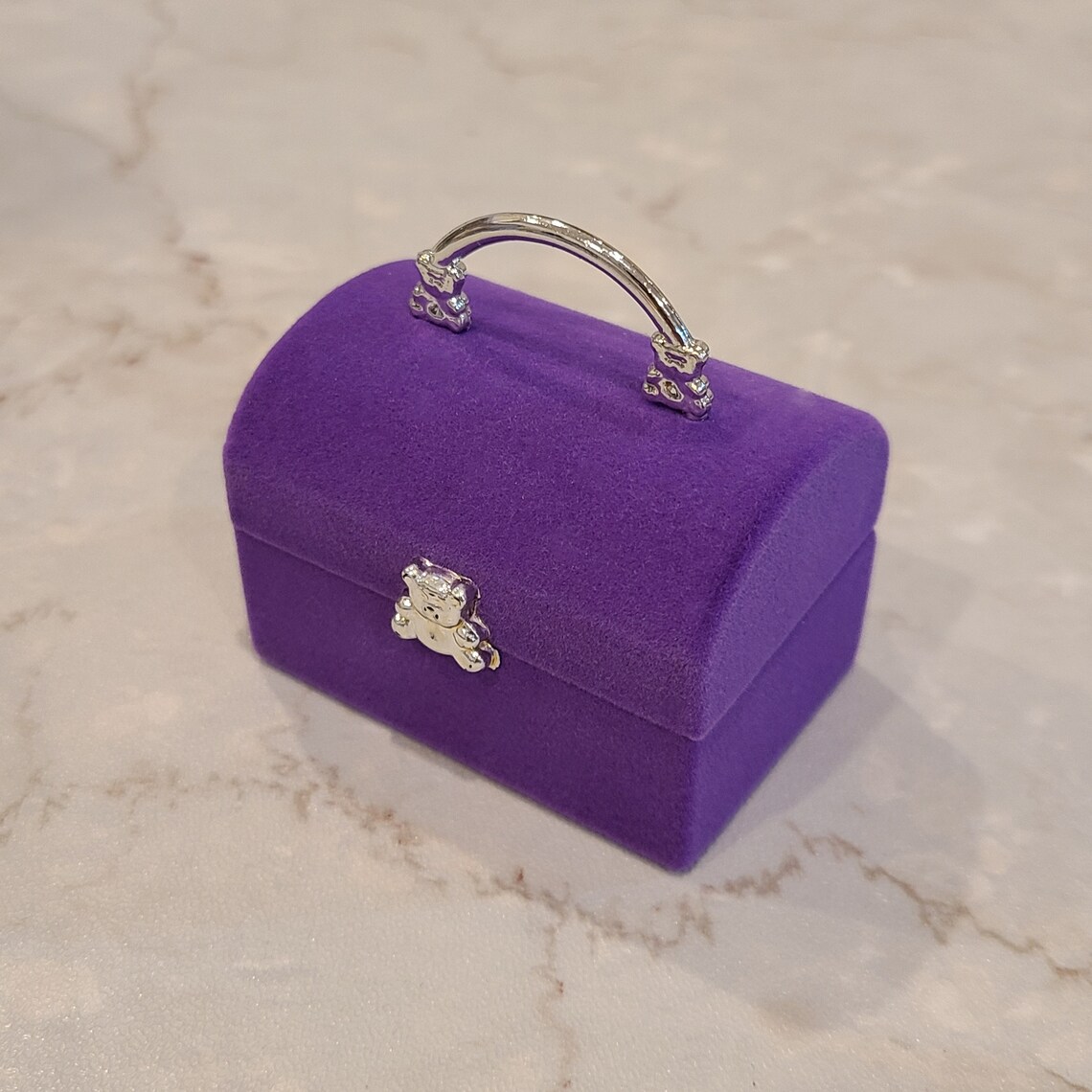 Purple Chest Ring Box Gift Box Jewelry Box Proposal Box Etsy