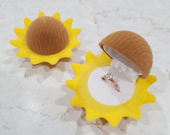 Sunflower Ring Box | Gift Box |  Jewelry Box | Proposal Box | Ring Box | Earring Box