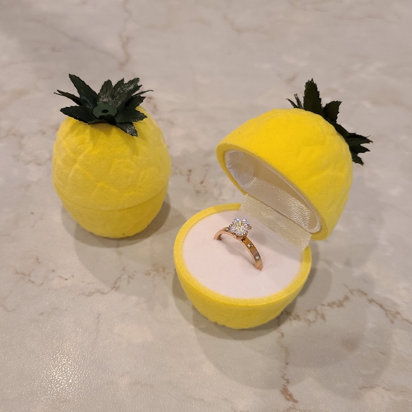 Pineapple Ring Box | Gift Box |  Jewelry Box | Proposal Box | Ring Box | Earring Box
