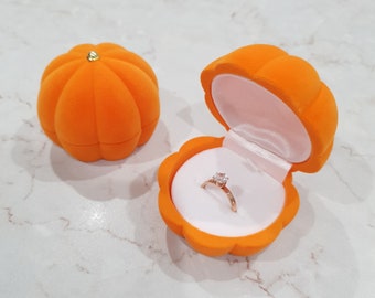 Pumpkin Ring Box | Gift Box |  Jewelry Box | Proposal Box | Ring Box | Earring Box