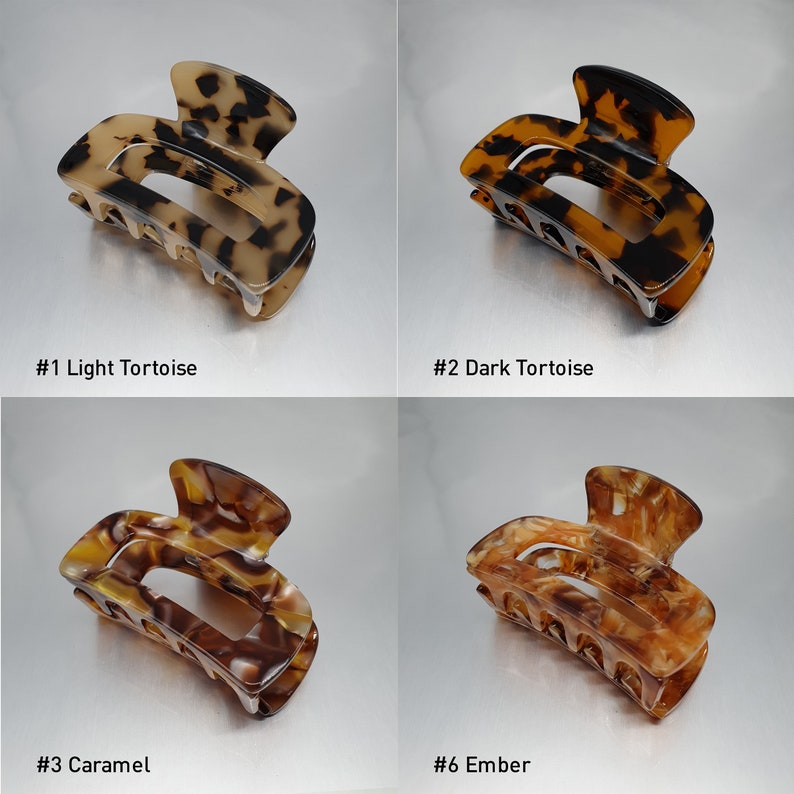 Turtle Shell Clips Open Sided Tortoise Shell Small Hair Acetate Jaw Clip - Etsy