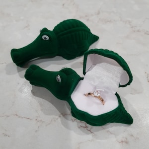 Crocodile Alligator Ring Box | Gift Box |  Jewelry Box | Proposal Box | Ring Box | Earring Box