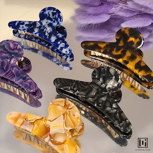 French Hair Claw Large Tortoise Shell Acetate Jaw Clip