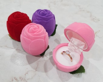 Rose Ring Box | Gift Box |  Jewelry Box | Proposal Box | Ring Box | Earring Box