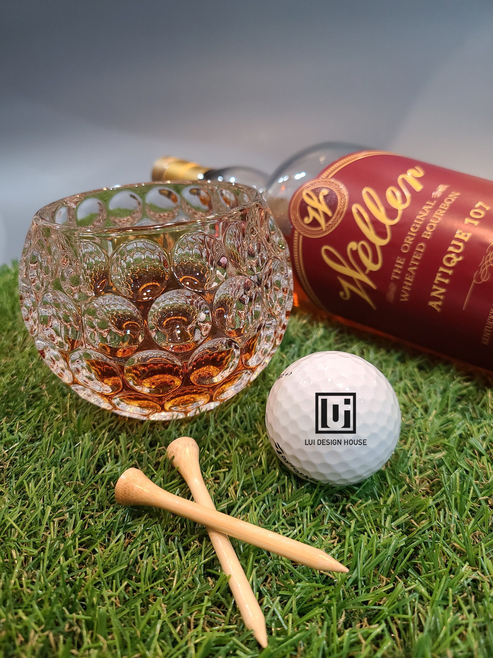 INNOYUMLIN 4 set Golf Ball Shaped Whiskey Glasses
