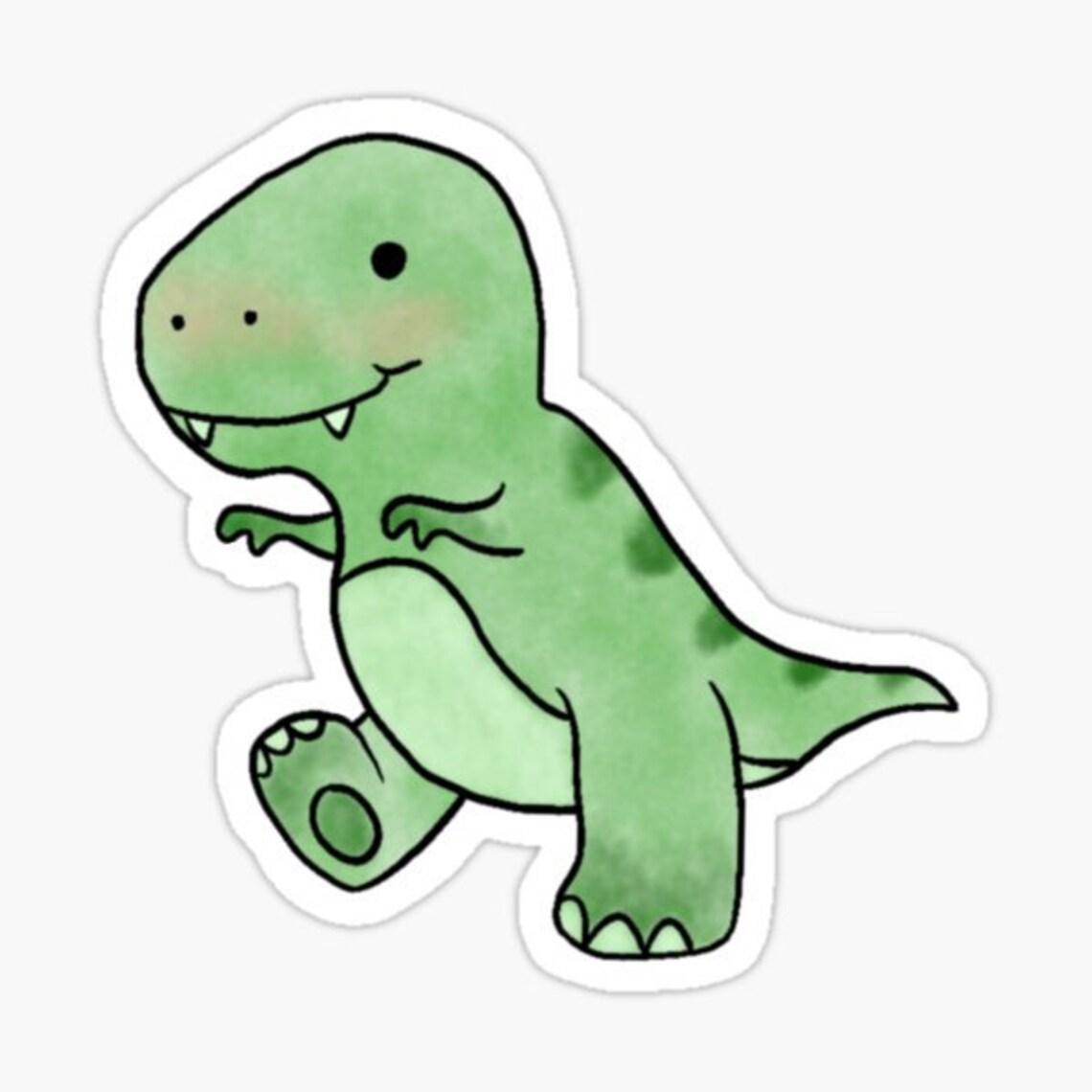 Dinosaur Stickers Kawaii Trex Dino Sticker Water Bottle Etsy