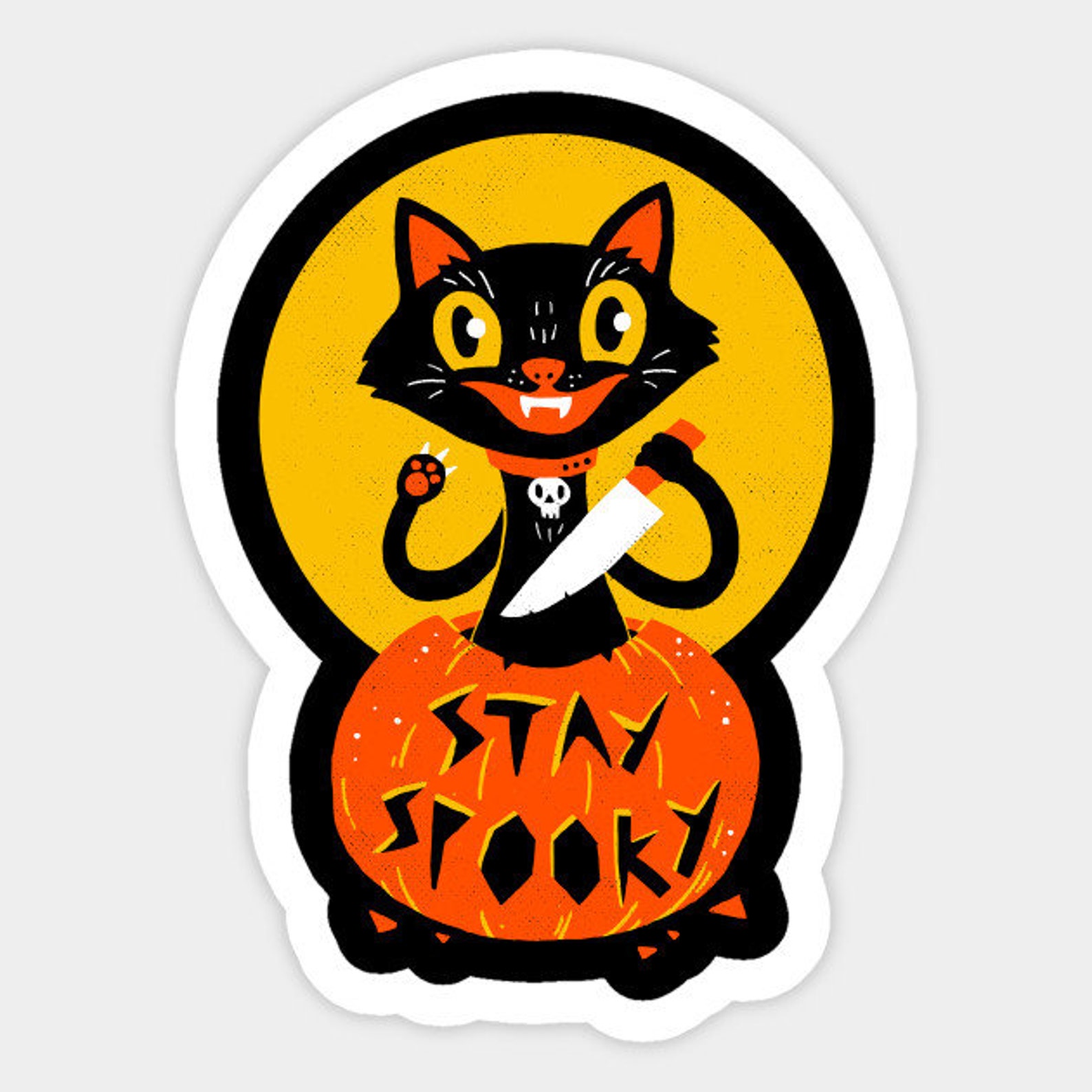 Halloween Stickers Pumpkin Halloween Sticker Scary Horor | Etsy