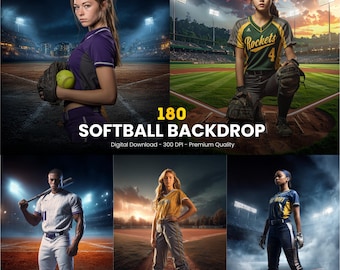 Softball & Baseball Backgrounds, Senior Night Backdrop (Digital Download)